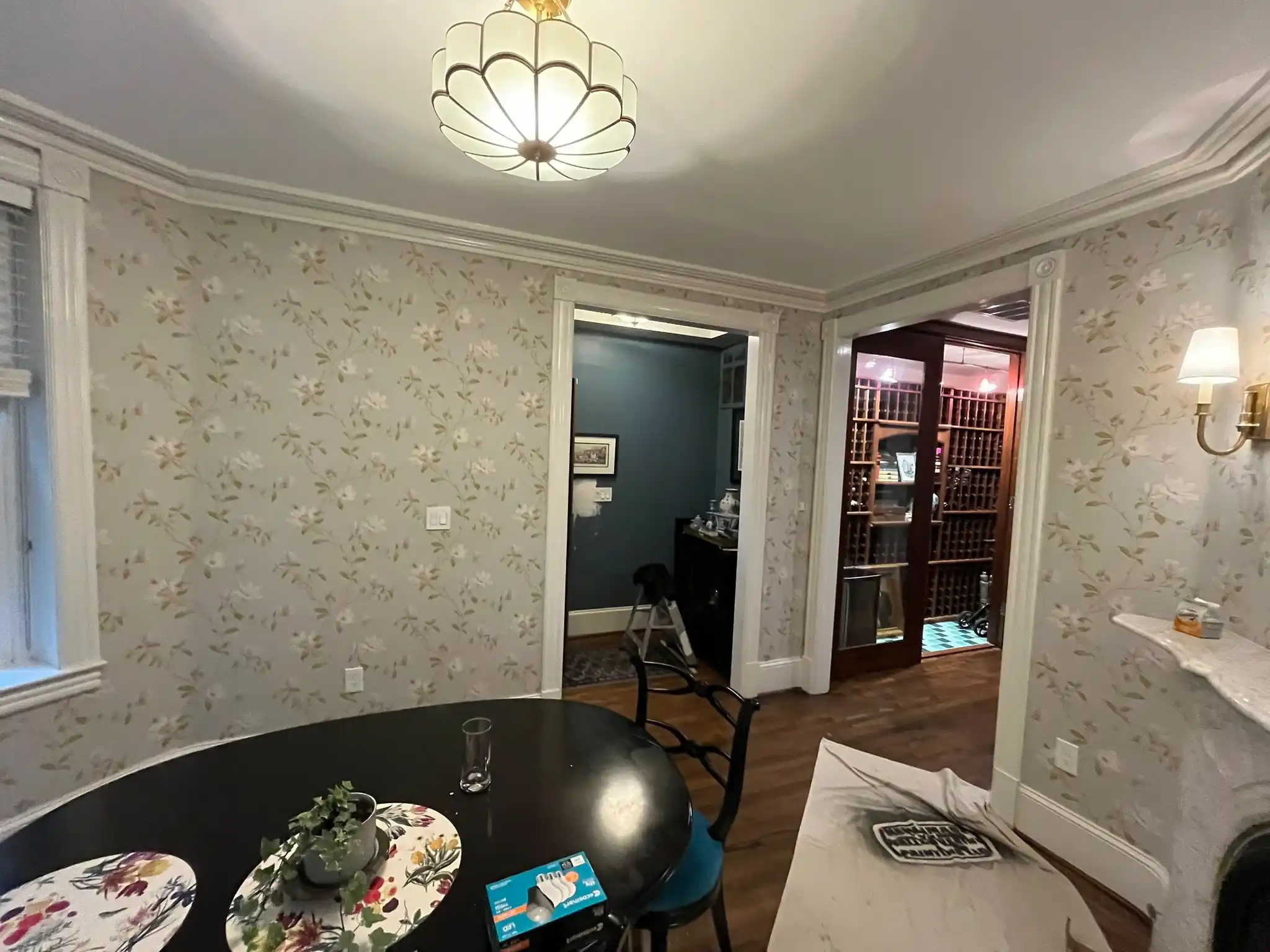 Historic Home Wallpaper Installation detail in North Mountain Village, Phoenix